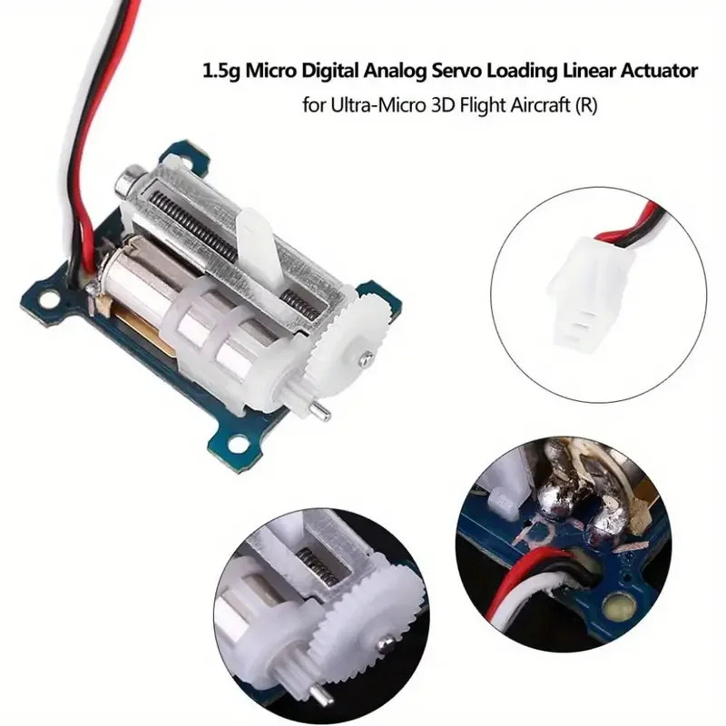 1.5g Micro Digital Analog Servo Loading Linear Actuator for Ultra Micro 3D Flight Aircraft