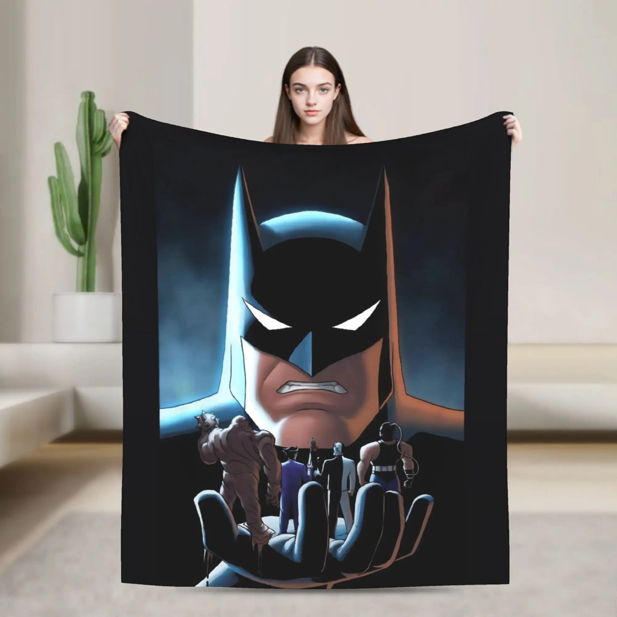 Batmans Night Bat Flannel Blanket  Customized Throw Blankets for Bed Sofa Couch 125*100cm Bedspreads,