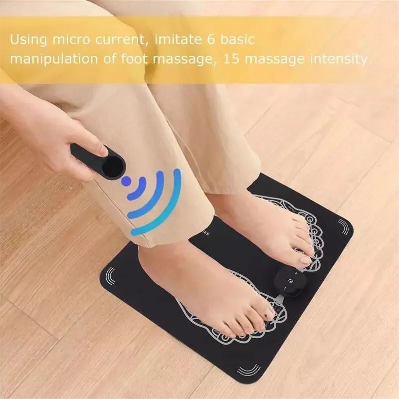 EMS Massage Electric Foot Massager Pad Fisioterapia Electrodos Estimulador Physiotherapy Massageador Healthcare Masajeador Saude