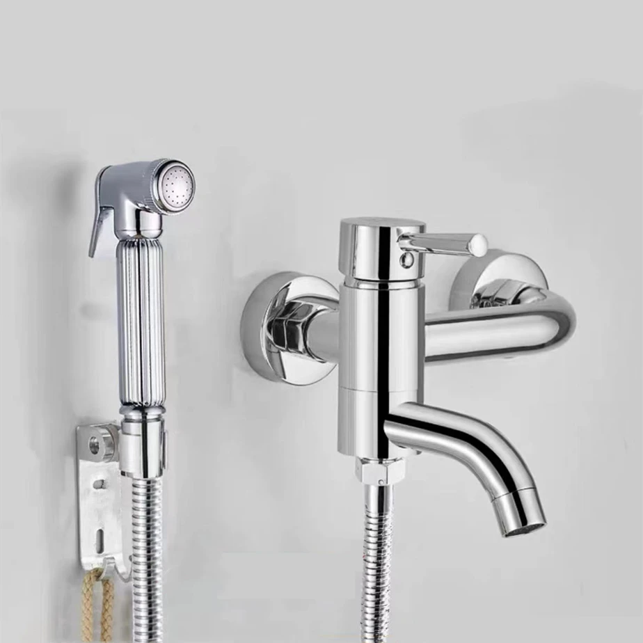 Imagem -03 - Conjuntos de Cabeça de Chuveiro de Mão Abs para Banheiro Preto e Prata Banheira de Parede Torneira Mista