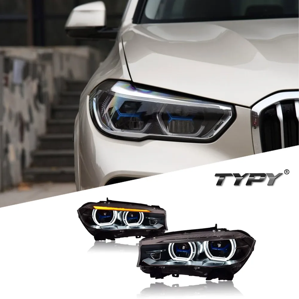 

TYPY Car Head Light Accessories For BMW X5 F15 X6 F16 2014-2018 Upgrade NEW LED Dynamic Turn Signal Lamp Car HeadLamp Assembly