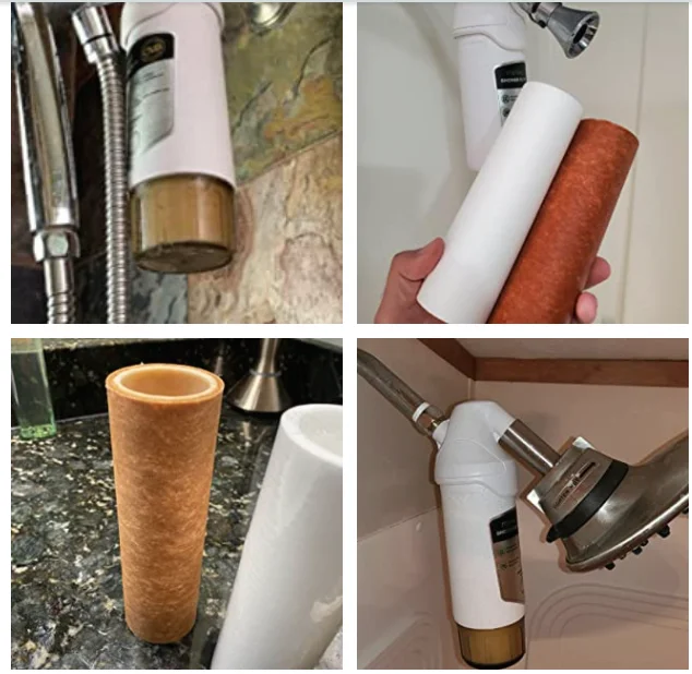 Shower Filter Remove Chlorine - Hard Water Filter - Water Softener - Showerhead Filter - 2 Replaceable Filter Cartridges