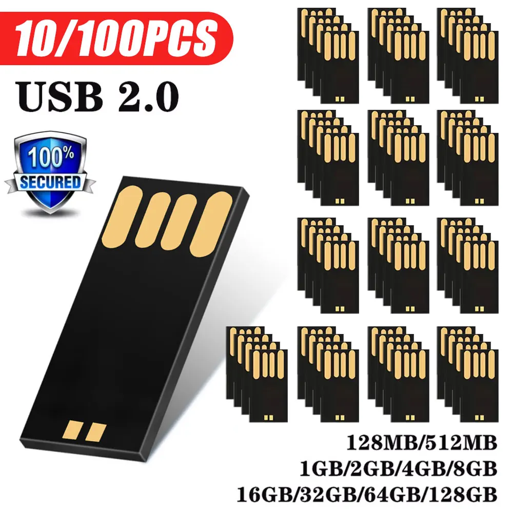 

10-100PCS Wholesale USB 2.0 128M 256MB 512M 1GB 2G 4G 8G 16G 32G 64GB 128GB Pendrive Memory Disk Flash Semi-finished Chip