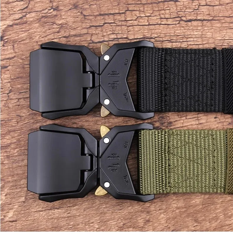 Taktischer Gürtel für Herren, mit automatischer Schnalle, ohne Metall, aus Kunststoff und Nylon, militärischer Gürtel, strapazierfähig, für Outdoor-Aktivitäten, Abenteuer, Training, als Taillengürtel für Hosen. – Detail 13
