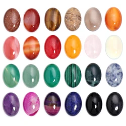 2/5/10Pcs/Pack Natural Oval Shape Stone Tiger Eye Opal Agates Cabochon Loose Beads for Jewelry Making DIY Jewelry Accessories