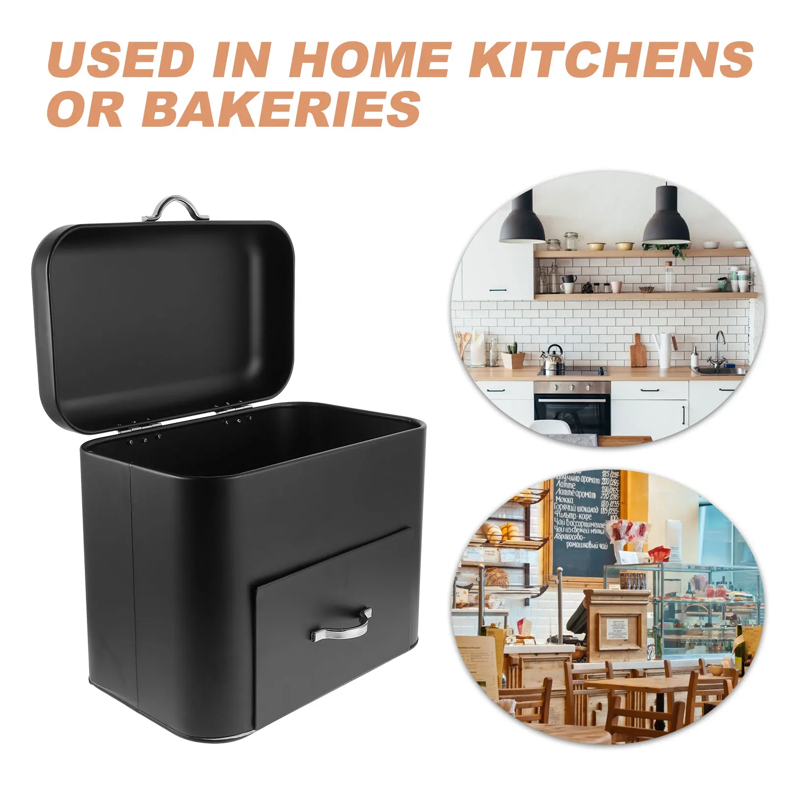 

Box Iron Kitchen Box For Shop Countertop Storage Counter Bread Boxes ganizer Large Capacity Retro Style Bread Bin