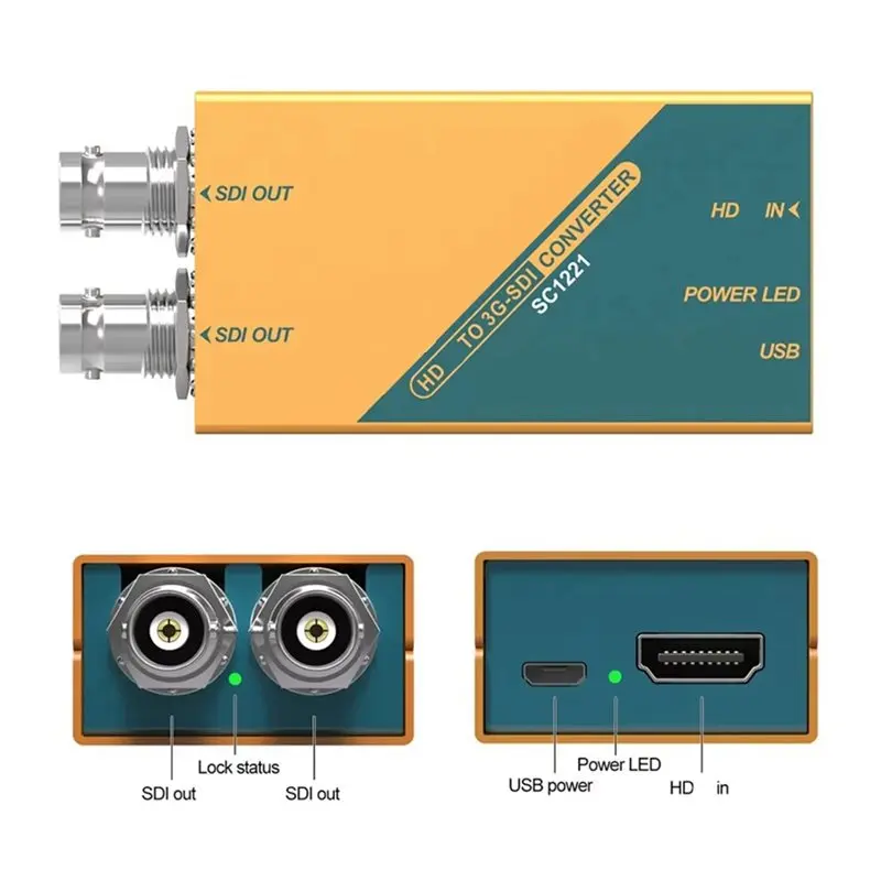 B29C-Mini Converter Mini SC1221 Pocket-Size Broadcast Converter 3G-SDI To -Compatible Seamless SC1221