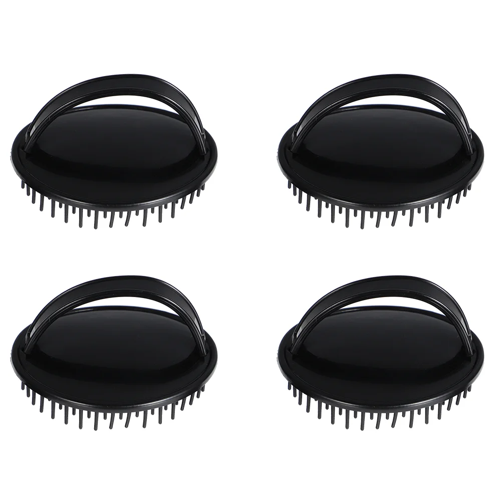 

Massage Combs Shampoo Brush Scalp Scrubber Hair Massager Bath Empty Eyelash Boxes Black Plastic Head