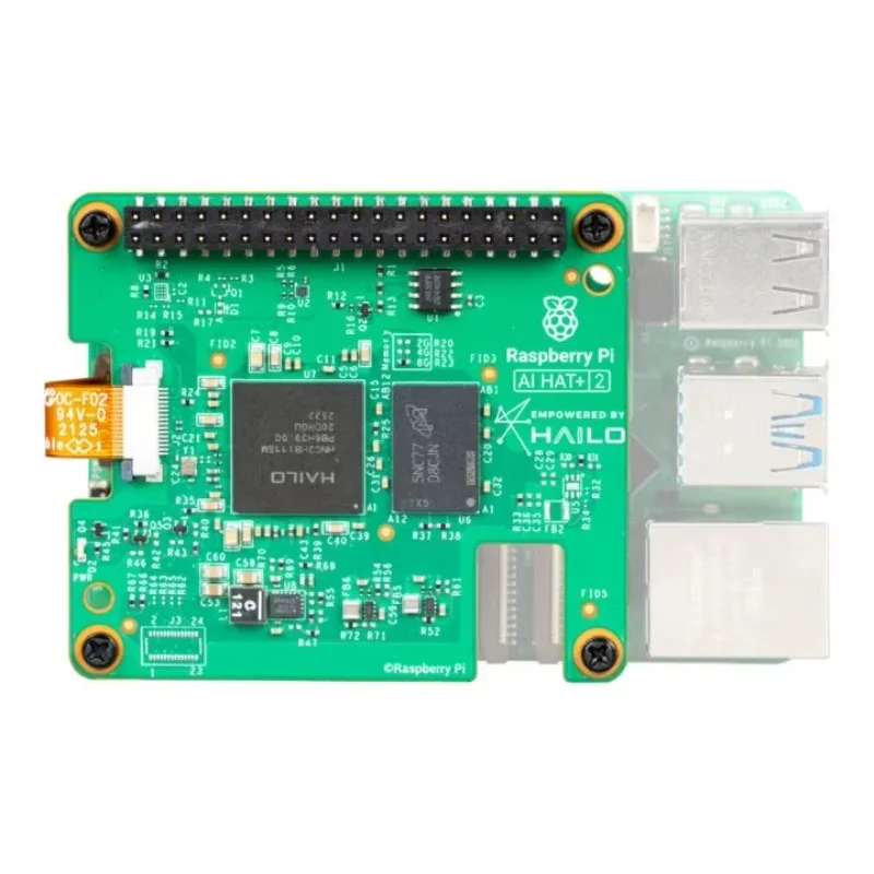 VoFSRaspberry Pi AI HAT+ 2 Expansion Board, A 40 TOPS Hailo-10H AI Accelerator And 8GB Of Dedicated On-board Memory, For Pi 5