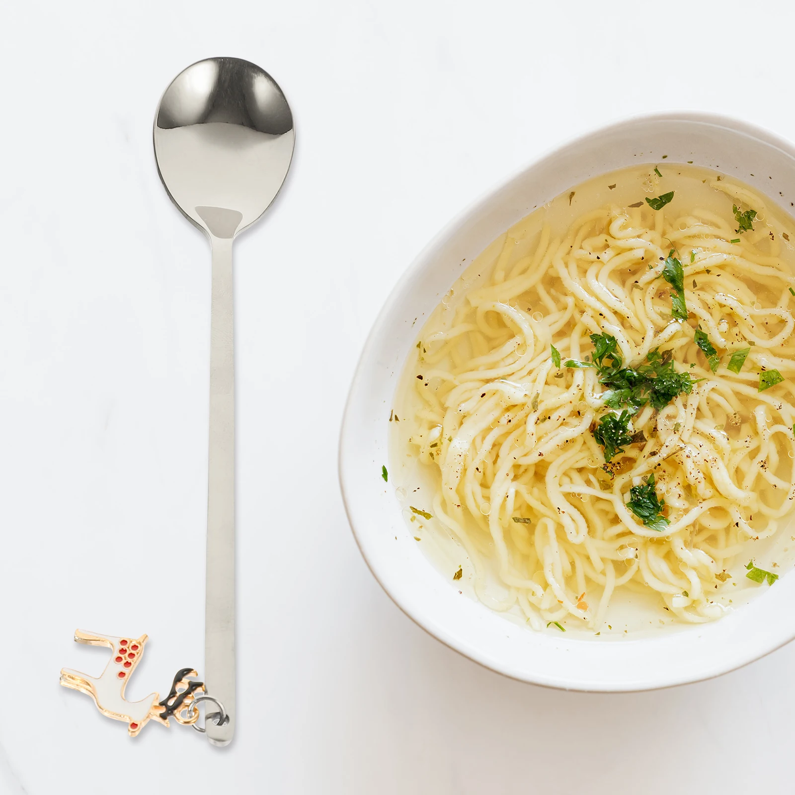 

Stainless Steel Cutlery Set Spoons Tablespoon Serving and Forks Dessert Multipurpose Eating Salad