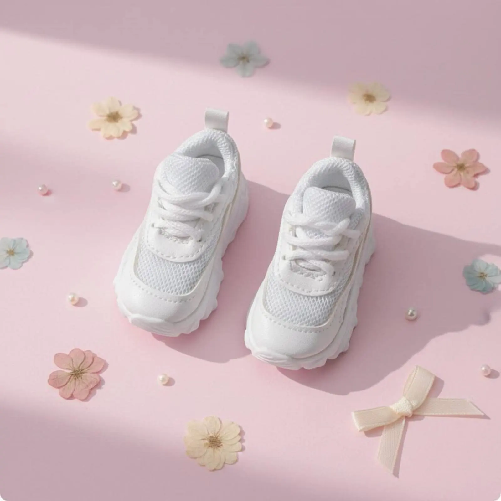 

BJD Doll Shoes Easy to Wear Doll Sneakers Mini Canvas Sneakers Secure Fit Toy Accessory Thick Sole