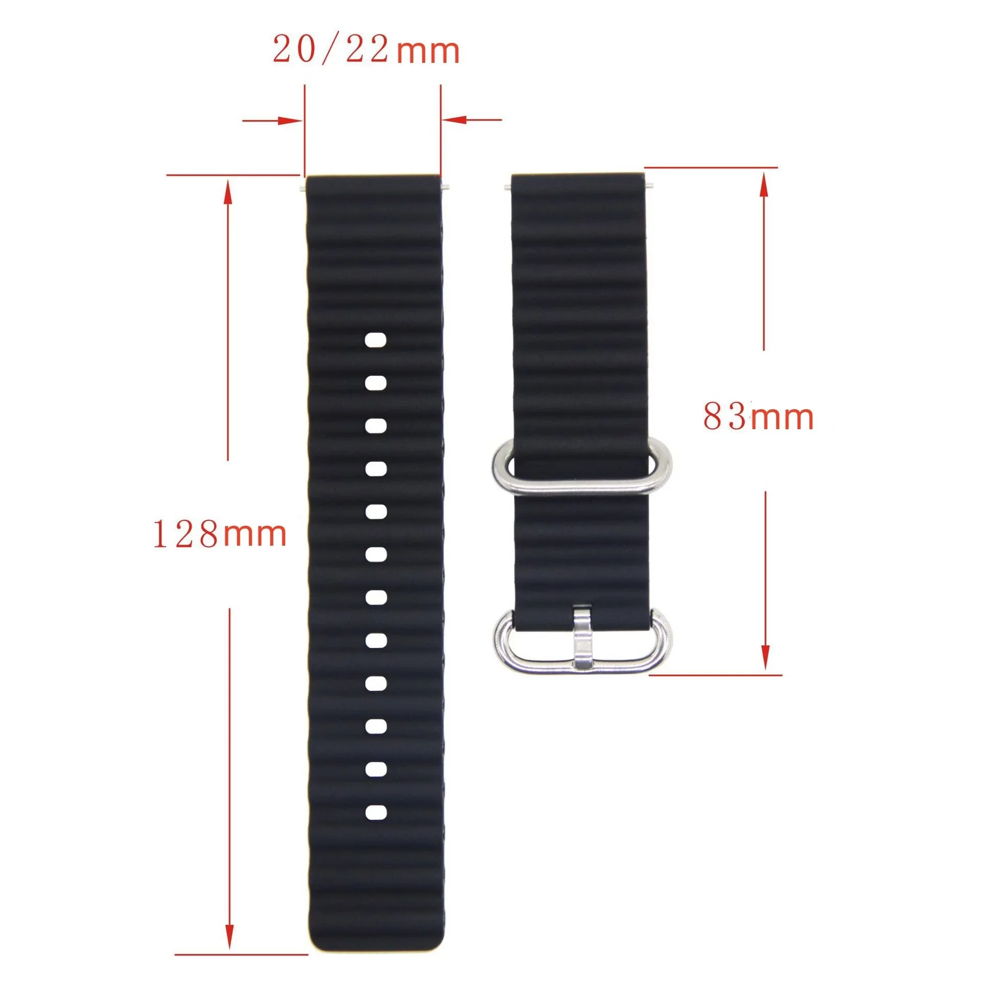 Silicone Band For Huawei Watch FIT 2 Strap Ocean Wrist watch band metal Buckle sport Replacement correa fit2 band Accessories