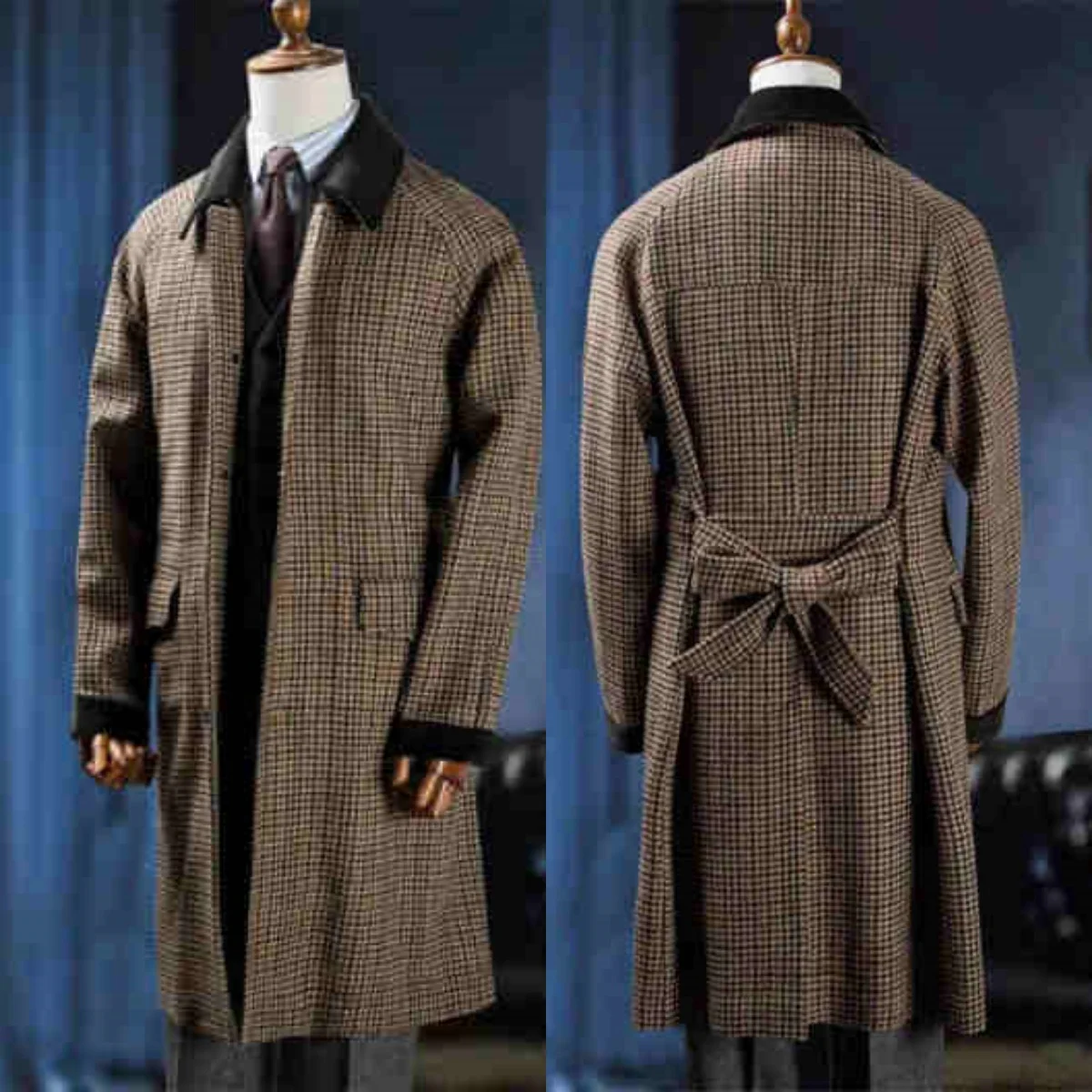 Gentleman Men Overcoat Single Breasted Men’s Suit Coat Button Woolen Blend Wedding Business Prom Event Customized