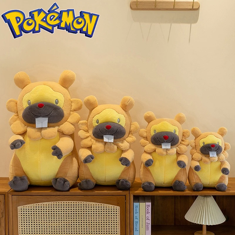 45/55/70Cm Big Size Pokemon Bidoof Pluche Cartoon Anime Knuffels Zacht Kussen Pop Kawaii Gevulde Plushie ornament Cadeaus Voor Kinderen