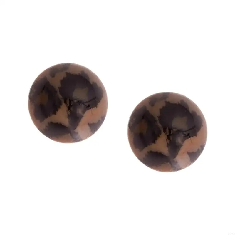 

CORD Leopard Pattern Acrylic Studs Earrings Lightweight Designs Ear Accessories All Day Wear Fashion Accessories