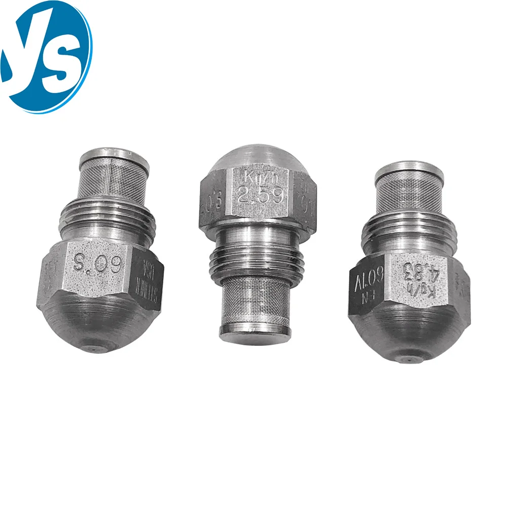 Full Cone Fuel Oil Nozzle, Diesel Burner Injection Nozzle, Combustion Jet, Boiler Heater, 0.65-26 USgal/H, 60 Degree,With Filter