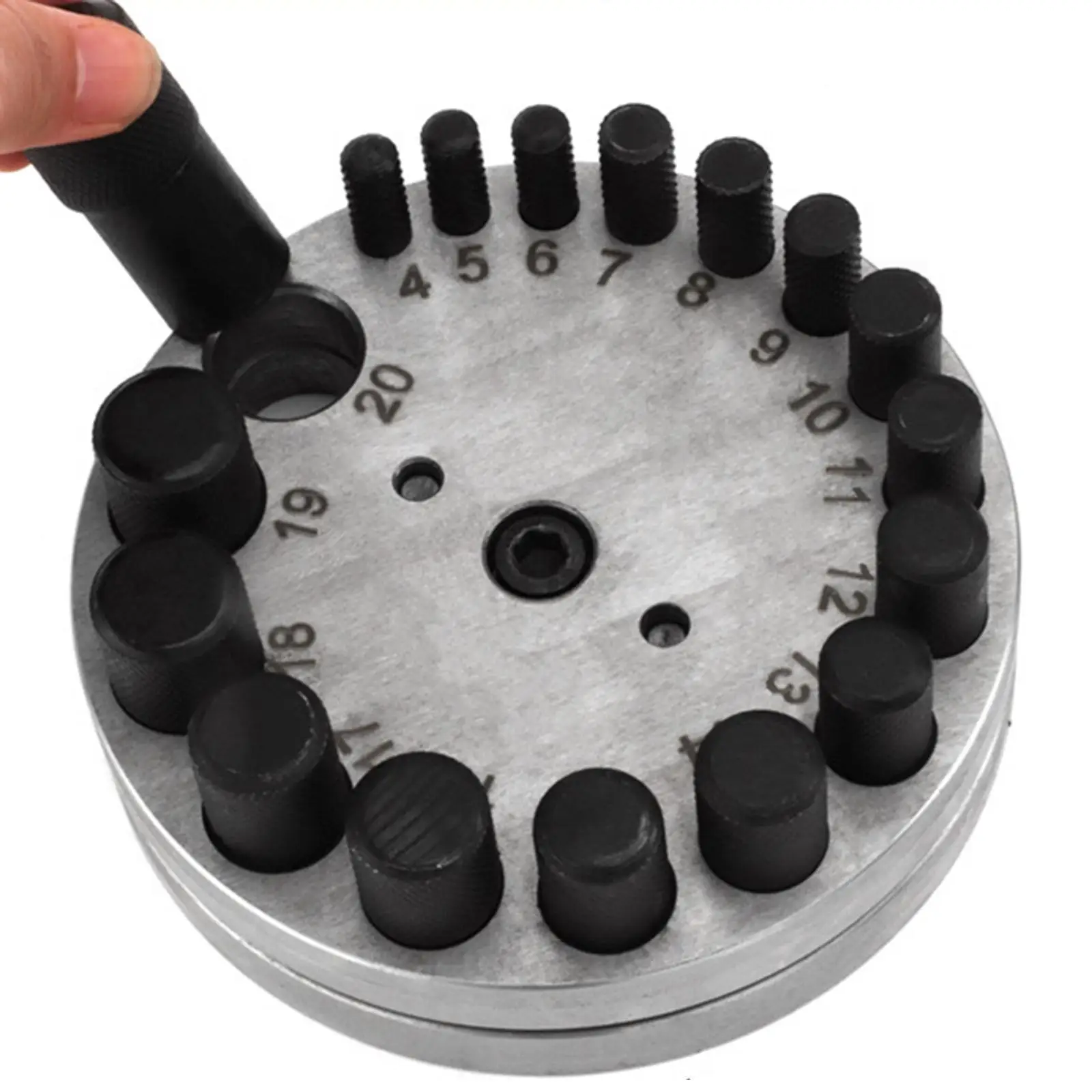 Disc Cutter Set 17 Dies Manual Round Punch for Sheets Home Use Jewelry Shop