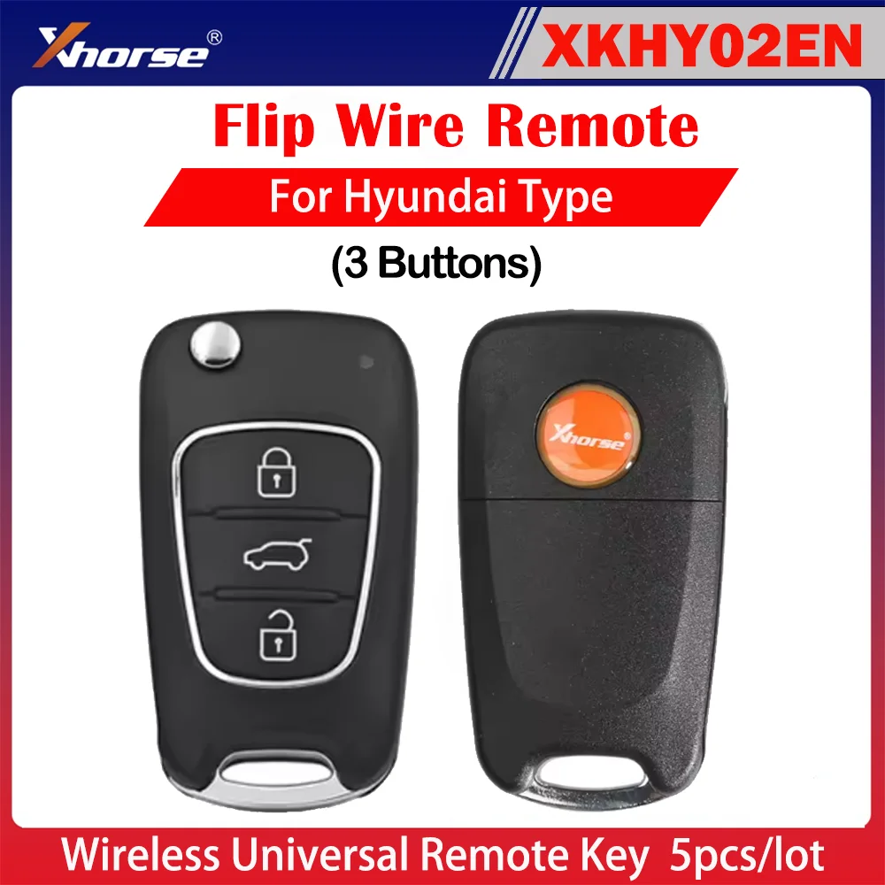 

5Pcs/Lot Xhorse XK Series XKHY02EN Universal Wire Remote VVDI Car Key for VVDI2 / VVDI Mini / Key Tool Max for Hyundai Style