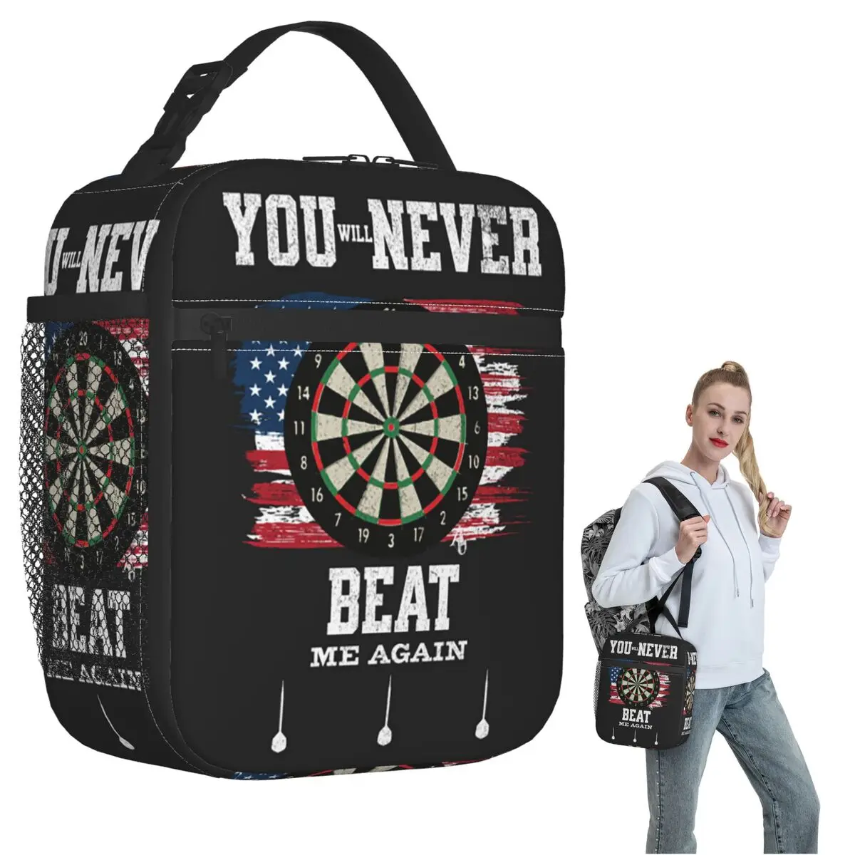 Dart Board Arrow Target Insulated Lunch Bag for Women Children Leakproof Food Boxes Thermal Lunch Box Tote