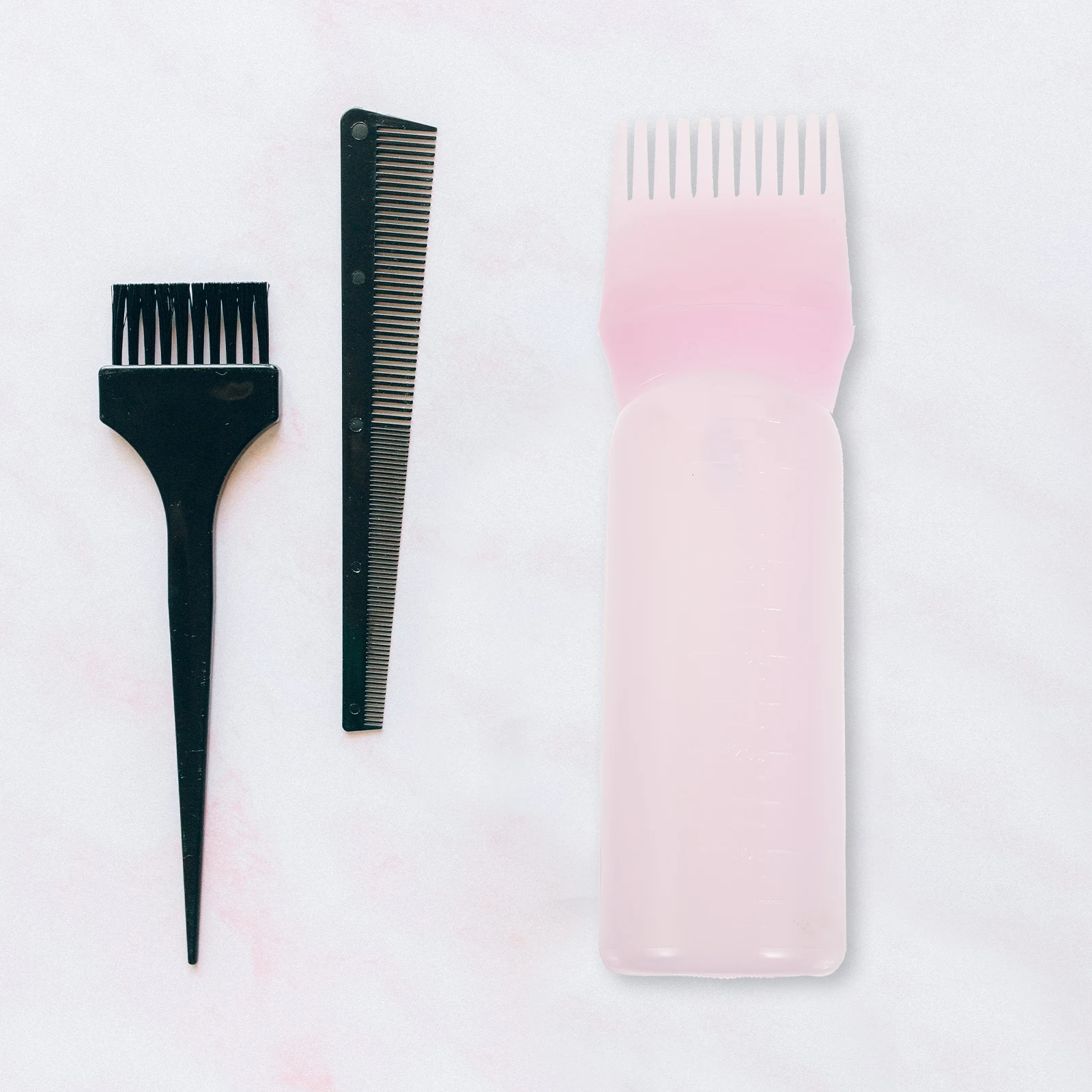 

3Pcs Lightweight Hair Dye Bottle Applicator Smooth Surface Home Salon Barber Tool Even Color Distribution Hair Applicator