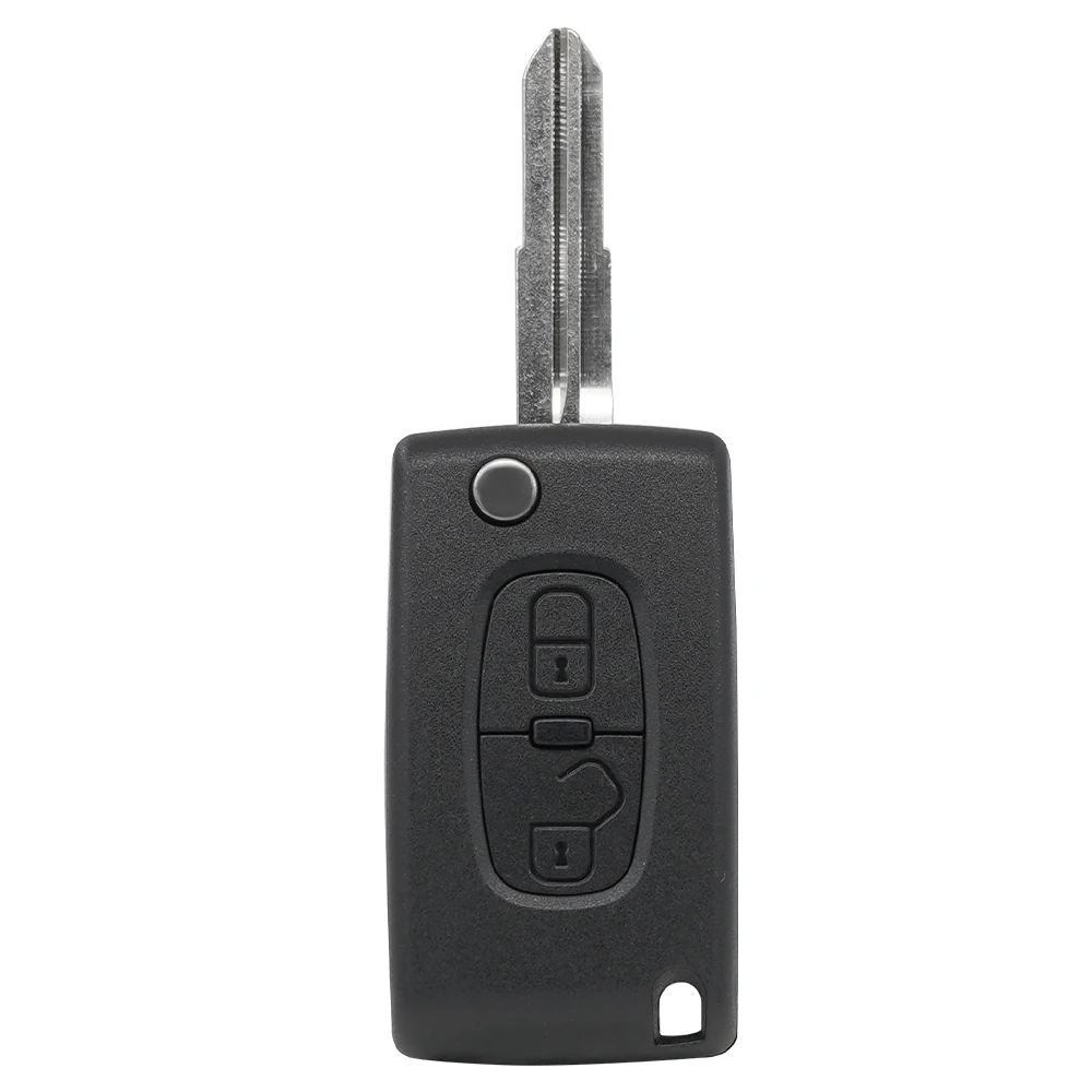 XNRKEY 2B Flip Car Key Case for Peugeot 4007 ET 4008 for Citroen C-Crosser C4 Aircross Replacement Remote Key Shell MIT11R Blade