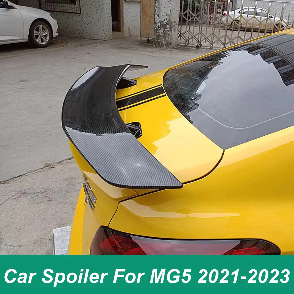 For MG5 2021-2023 Rear Iuggage Compartment Iid Spoiler L Sports Design Fixed Wind Tail Wing Exterior Modification ABS Plastic