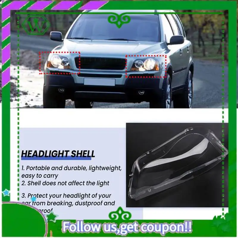 

Reliable-XC90 Headlight Shell Headlight Shell Car Headlight Mask Car Accessories Headlight Glass