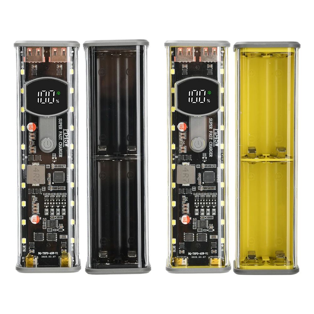 8×18650バッテリーケース、PD 22.5W/45W/6 - Outdoor Power Board Box のレビューと価格