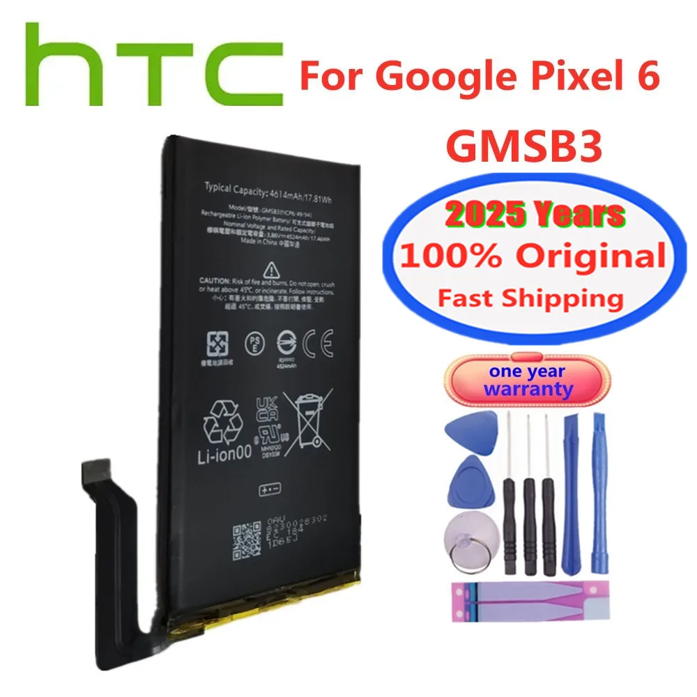 2025 Years New Original Battery GMSB3 For HTC Google Pixel6 Pixel6 4614mAh Mobile Phone Battery Bateria + Tools