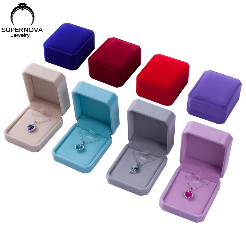 1 PC High-quality Jewelry Storage Box Display Necklace Pendant Jewelry Box Velvet Sleeve Earrings Display Box