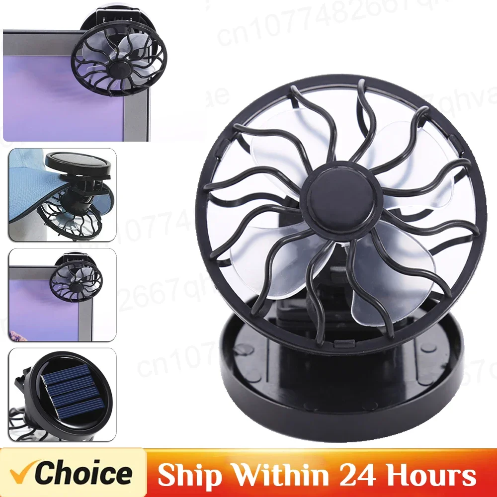 Draagbare Mini Zonne-energie Clip Fan Zomerhoed Cap Clip Koeler Fan Outdoor Camping Wandelen Wildernis Survival Celling Fans