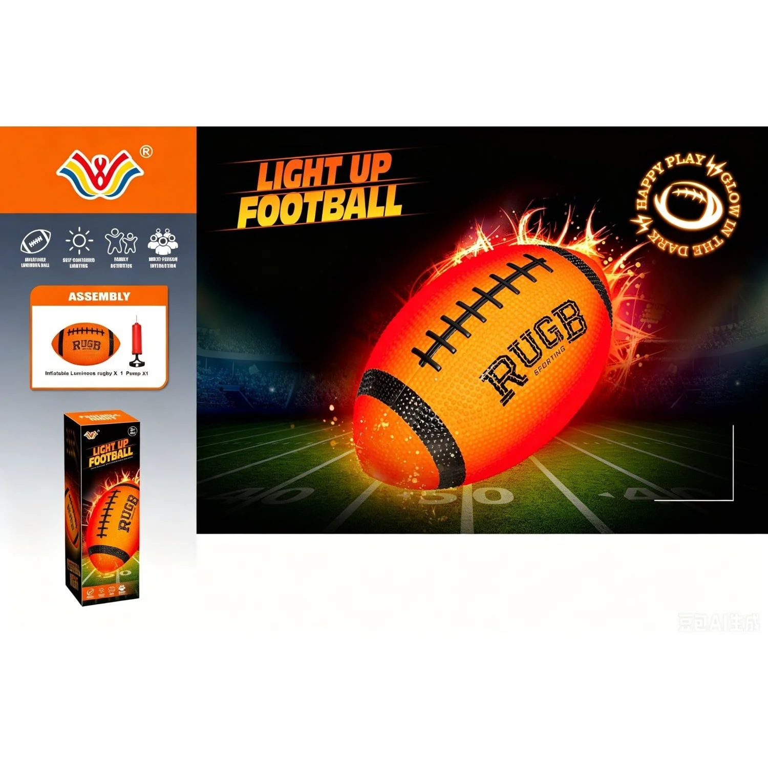 Inflatable American Football, Wear-resistant PVC, Parent-child Interactive Toy, Beginner Practice Ball, Outdoor Lawn Backyard Game, Christmas Halloween Surprise Gift, Kids Party Favor
