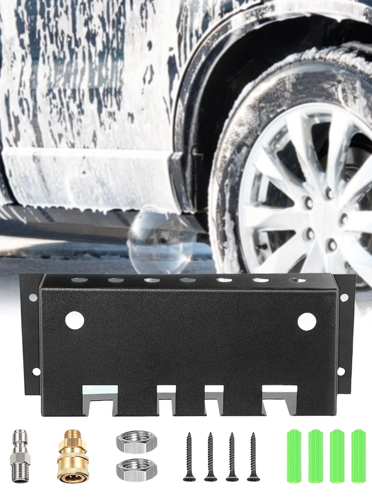 High-Pressure Water Gun Storage Box Fit 1/4 Quick Connector Power Washer&Snow Foam Cannon Organizer Pressure Washer Tip Holder