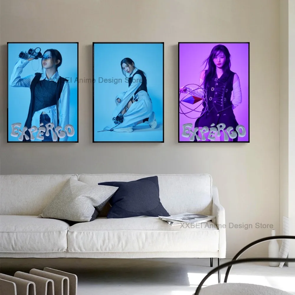 Korea Girl Group NMIXX Poster Stickers Bedroom Bedside Wall Hanging Painting Living Room Hotel Cafe Mural Home Decoration