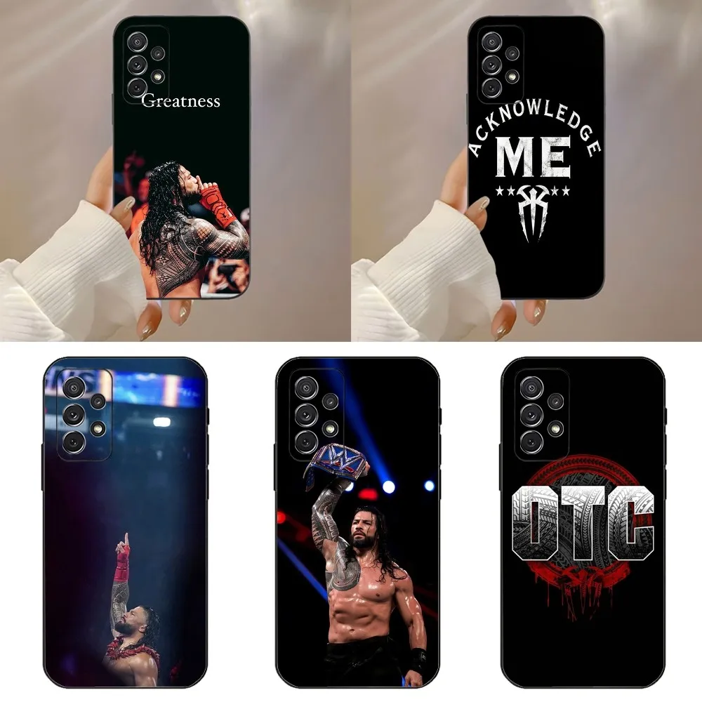 R-Roman R-Reigns-s Phone Case For Samsung Galaxy A91,A80,A73,A72 ,A71,A53A52,A32 ,A31A22,A21s,A20,Black Cover