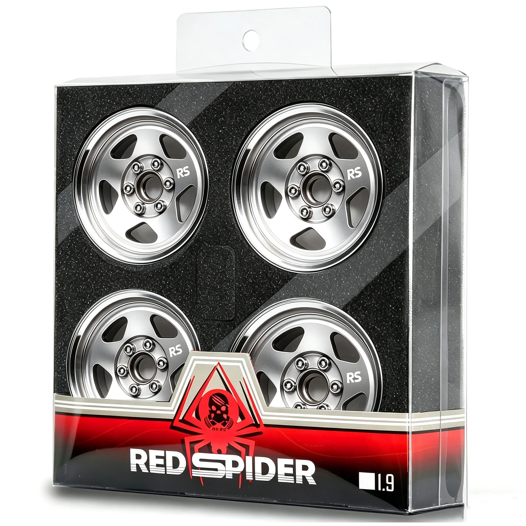 RED SPIDER 4Pcs 1.9 Beadlock Metal Wheel Rims RC Upgrade Parts For Traxxas  Axial SCX10 II SCX10 III Capra Off-Road Crawler Car