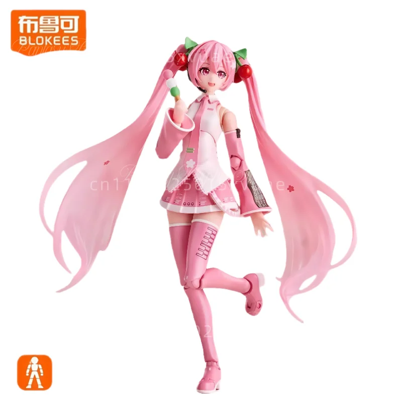 

New Blokees Sakura Hatsune Miku Building Blocks Pink Anime Cartoon Character Collect Assembly Toy Movable Model Christmas Gift