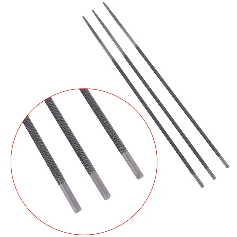 3Pcs Runde High Carbon Stahl Schärfen Kettensäge Kette Dateien Spitzer für Holzbearbeitung Kettensäge Werkzeug 4/4.8/5,5mm