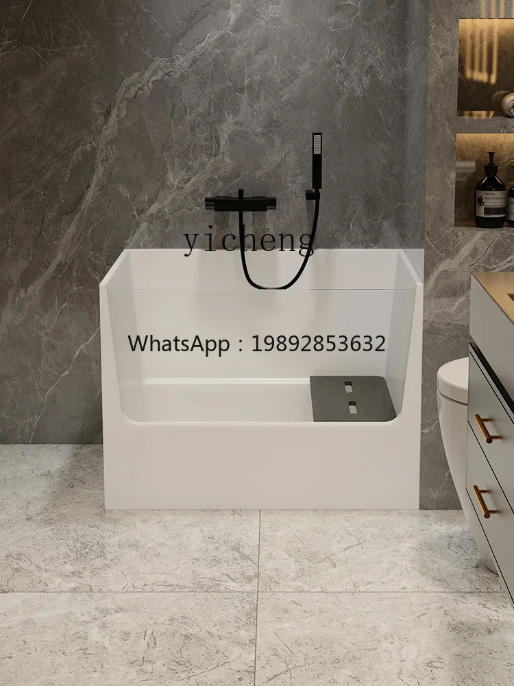 

Small Apartment Deep Bubble Bathtub Household Acrylic Independent Japanese Mini Bathtub