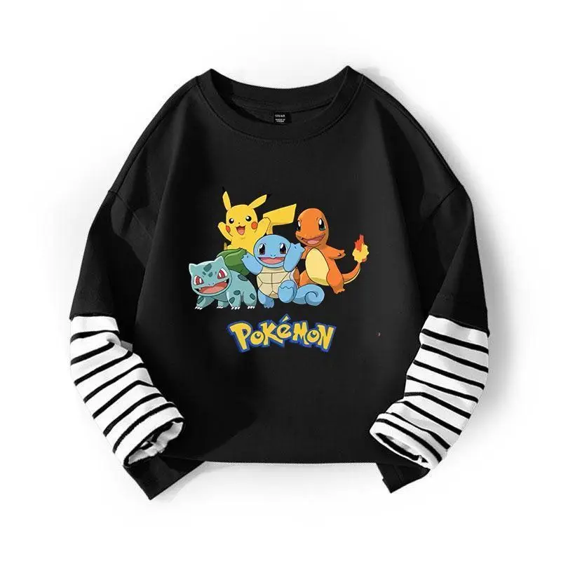 pokemon-2-in-1-long-sleeve-tee-pikachu-charizard-kids-top-for-boys-girls-autumn