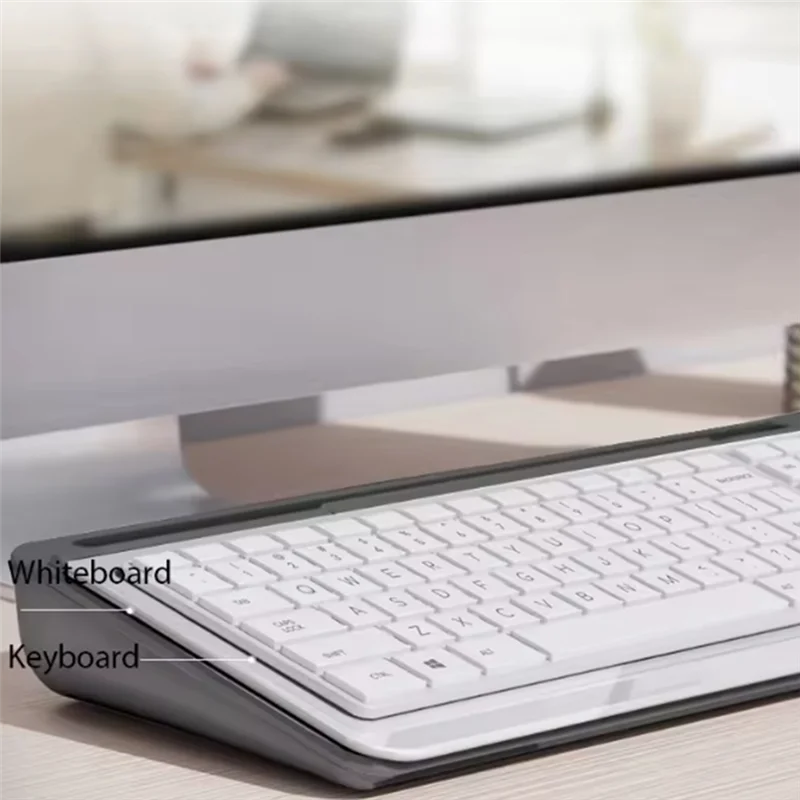 Professional Desktop Keyboard Mini Whiteboard Writing Board Tempered Glass Business Office Erasable Note Memo Dry Erase Board