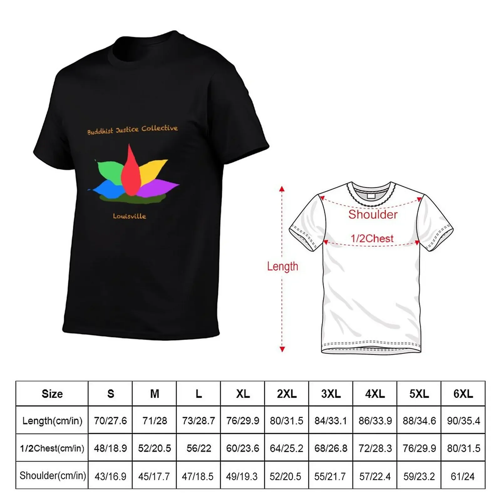 Buddhist Justice Collective T-Shirt boys whites oversized t shirt anime tshirt Men's t shirts