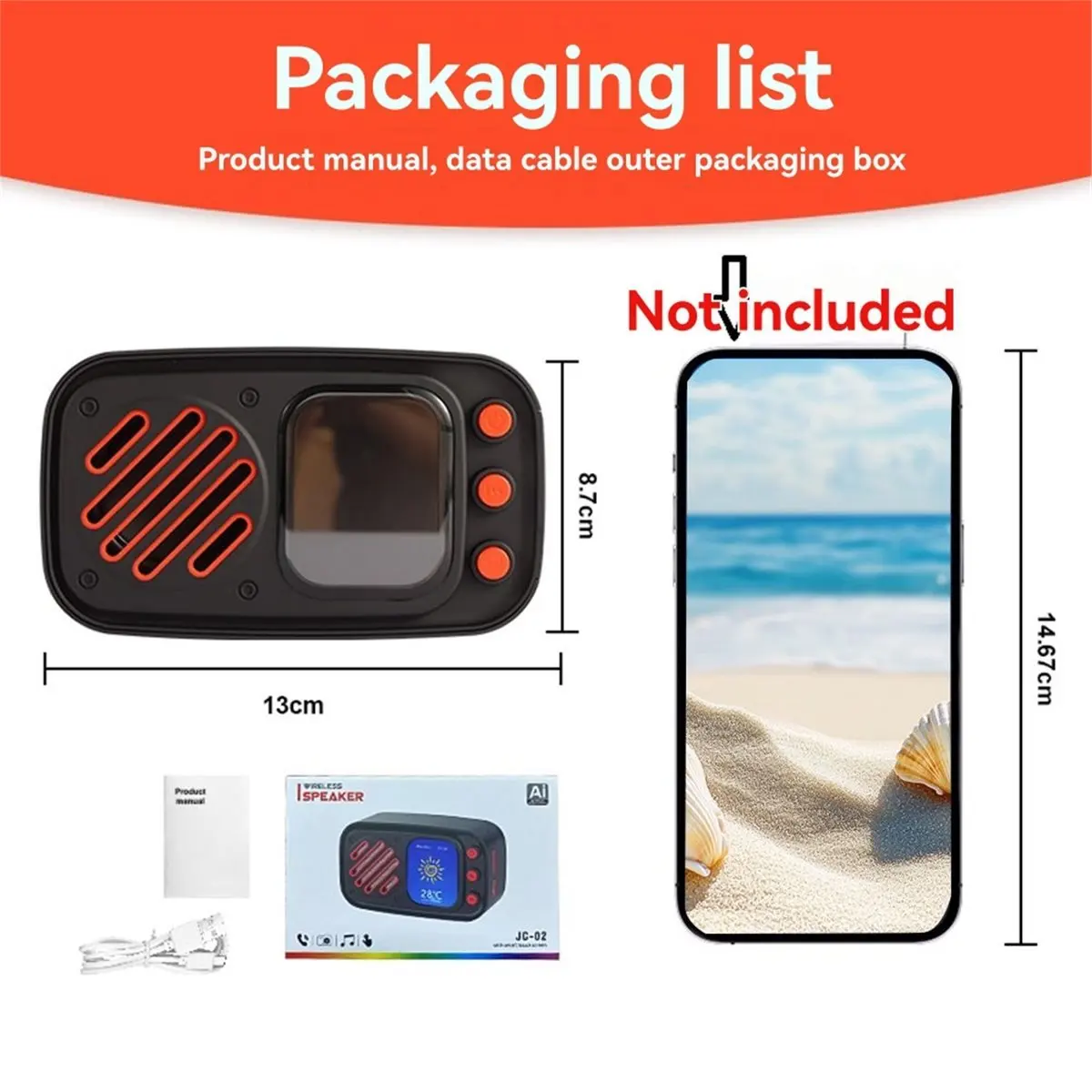 

ИИ-робот-помощник A73T с ретро-колонкой, 2-дюймовым дисплеем, ESP32-S3, голосовой ИИ-чат-бот Doubao Xiaozhi, черный