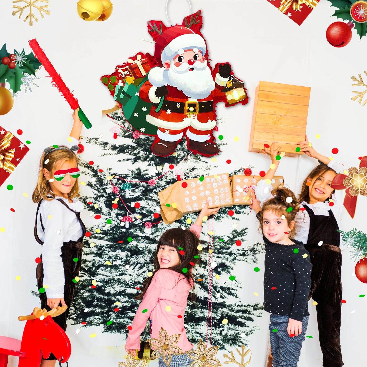 4 stuks Kerstman Piñata Bundel - Party Games At Christmas recensie en prijs