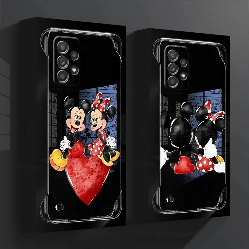 Disney Mickey Mouse Animaton phone case for Samsung Galaxy A52 A14 A51 cases A13 A55 A52s A15 A53 borderless cooling clear funda