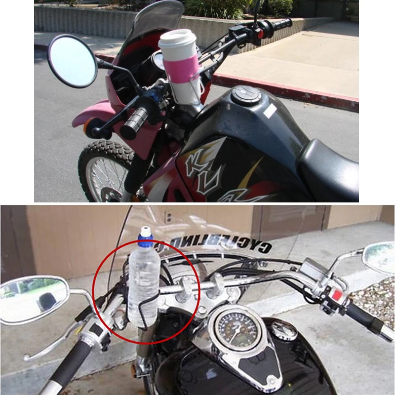 Aluminum Alloy Motorcycle Cup Holder Handlebar Mount Drink Water Bottle Tumbler Accessories Bike for Tracer 7 Benelli TRK ...