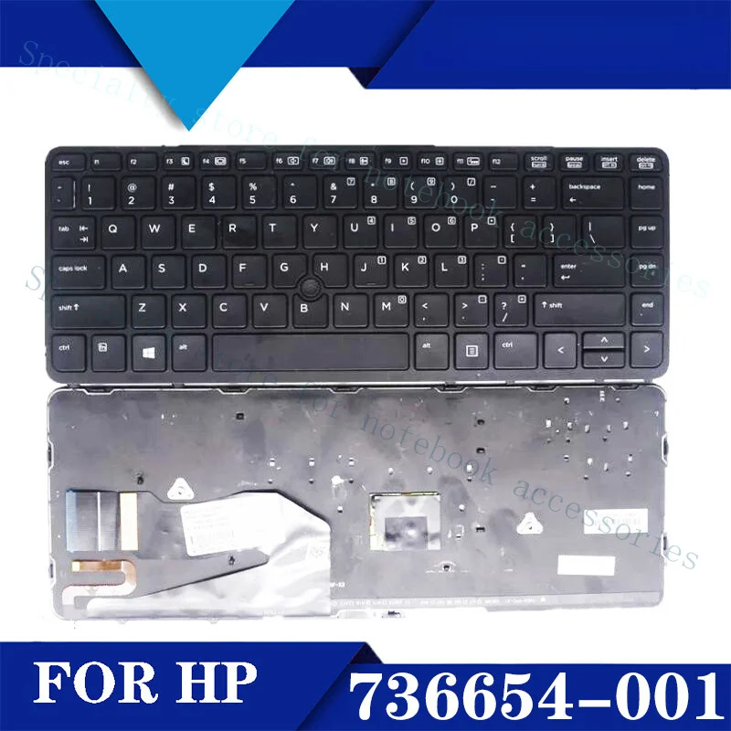 A+  For HP 840 G2 With Backlight Pointing Keyboard 736654-001 731179-001