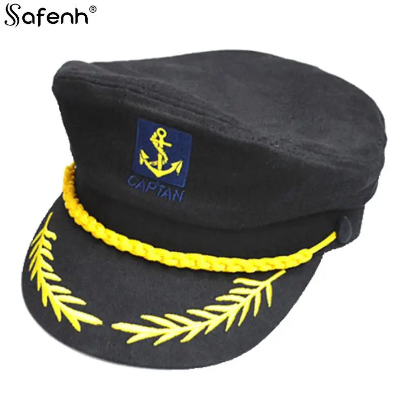 1PCS Cap Captain Hats Navy Party Costume Police Sailors Caps Captains Flight Boat Nautical Aircraft Attendant