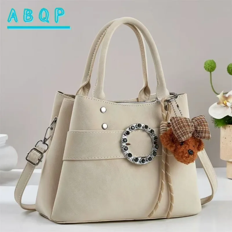 

New Women's Handbag Luxury Brand Fashion Women's Shoulder Crossbody Bag PU Large Capacity Diamond-encrusted Retro Women's Bag