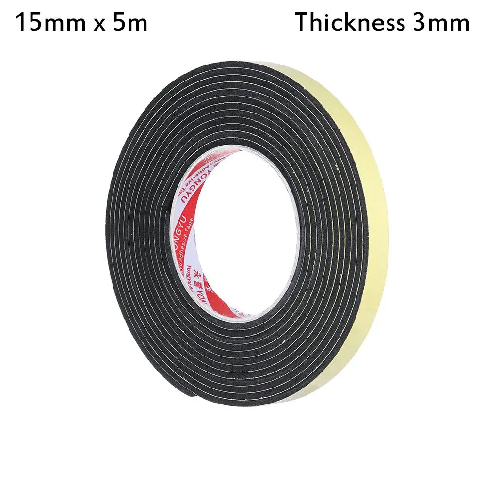 Kitchen Window Door Weather Stripping Sound insulation Rubber Strip Tape Single Sided Adhesive Foam Sponge Seal Strip